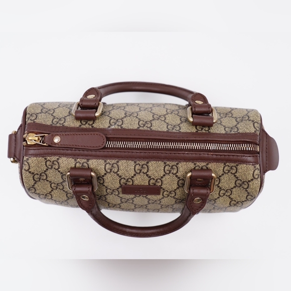AW11❤️ GUCCI Monogram Coated Canvas Mini Boston - Picture 3 of 13